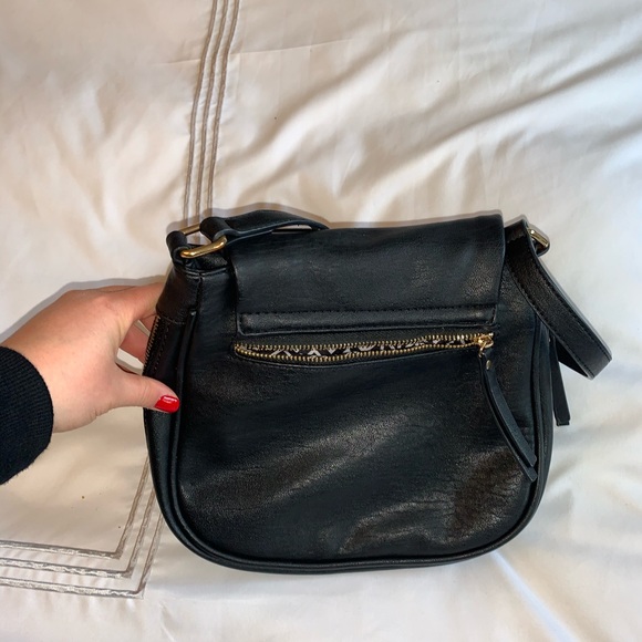 Black Vegan Leather Crossbody Bag - Picture 3 of 3